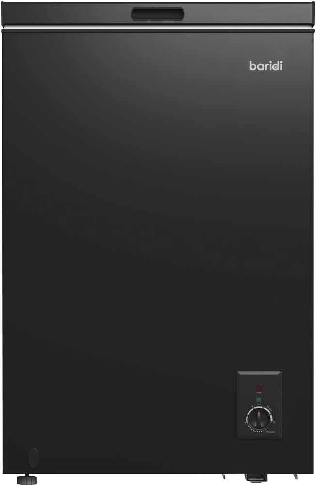 Baridi 299L Freestanding Chest Freezer with Adjustable Thermostat, Black - DH261