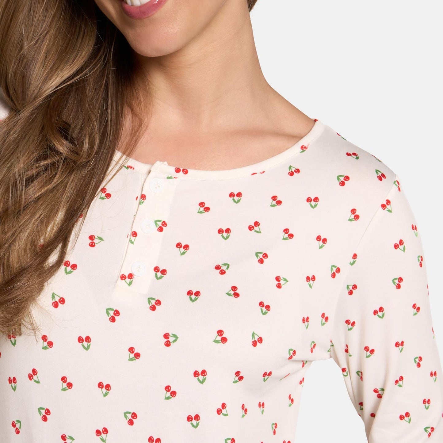 OHS Print Jersey Pyjama Set Womens Lettuce Edge Sleepwear Nightwear Loungewear