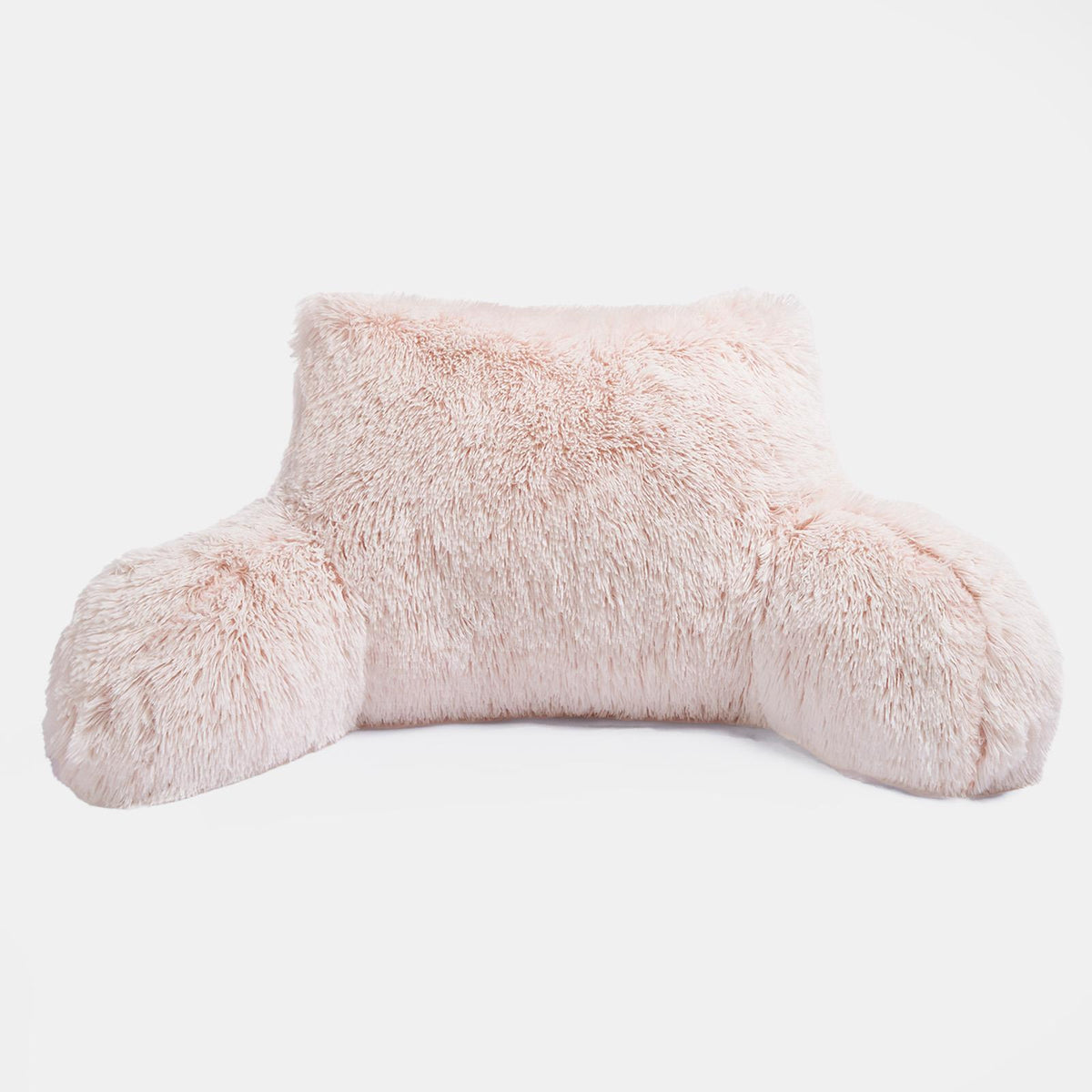 OHS Fluffy Cuddle Cushion Reading Pillow with Arms Lumbar Bed Chair