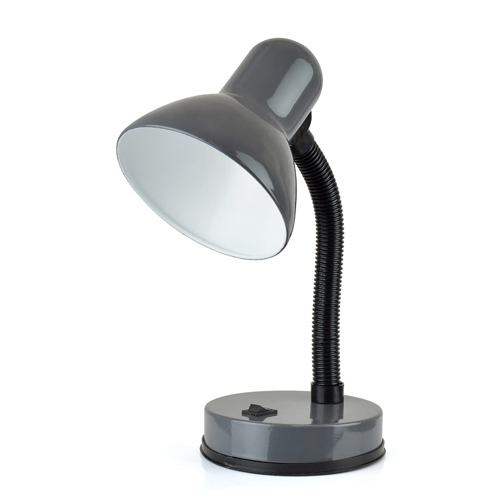 HOMELIFE 35w 'Classic' Flexi Desk Lamp with Versatile Flexible Neck - Integral On/Off Switch - Approx. 34cm Height - L958BK - Onyx Black