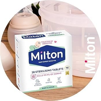SWISS+ MILTON Sterilising Tablets (28 Pack) – Kills 99.9% of Germs | Trusted by Midwives | 24-Hour Protection | No Rinse Required | Travel-Friendly & Easy to Use | Ideal for Baby Bottles & Accessories