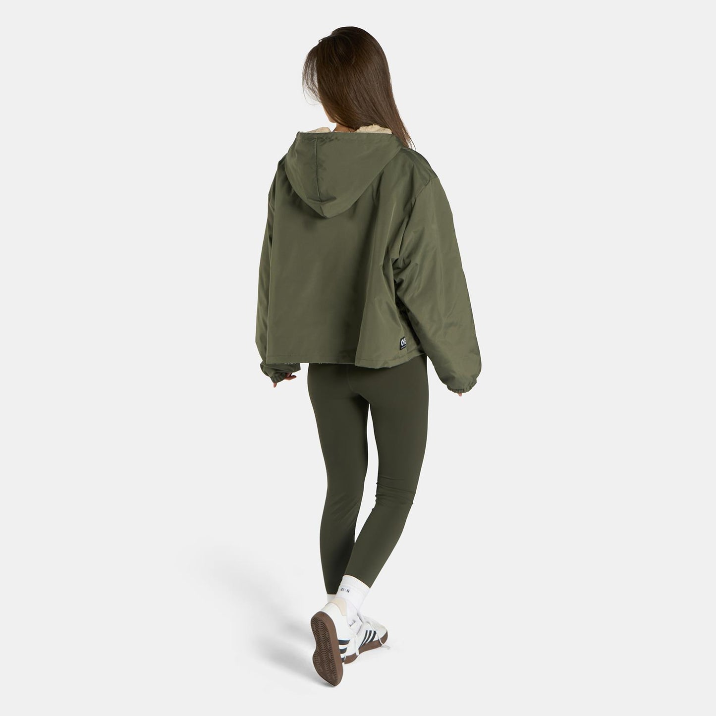 OHS Plain Drying Changing Robe Sherpa Water Resistant Cropped Jacket Outerwear