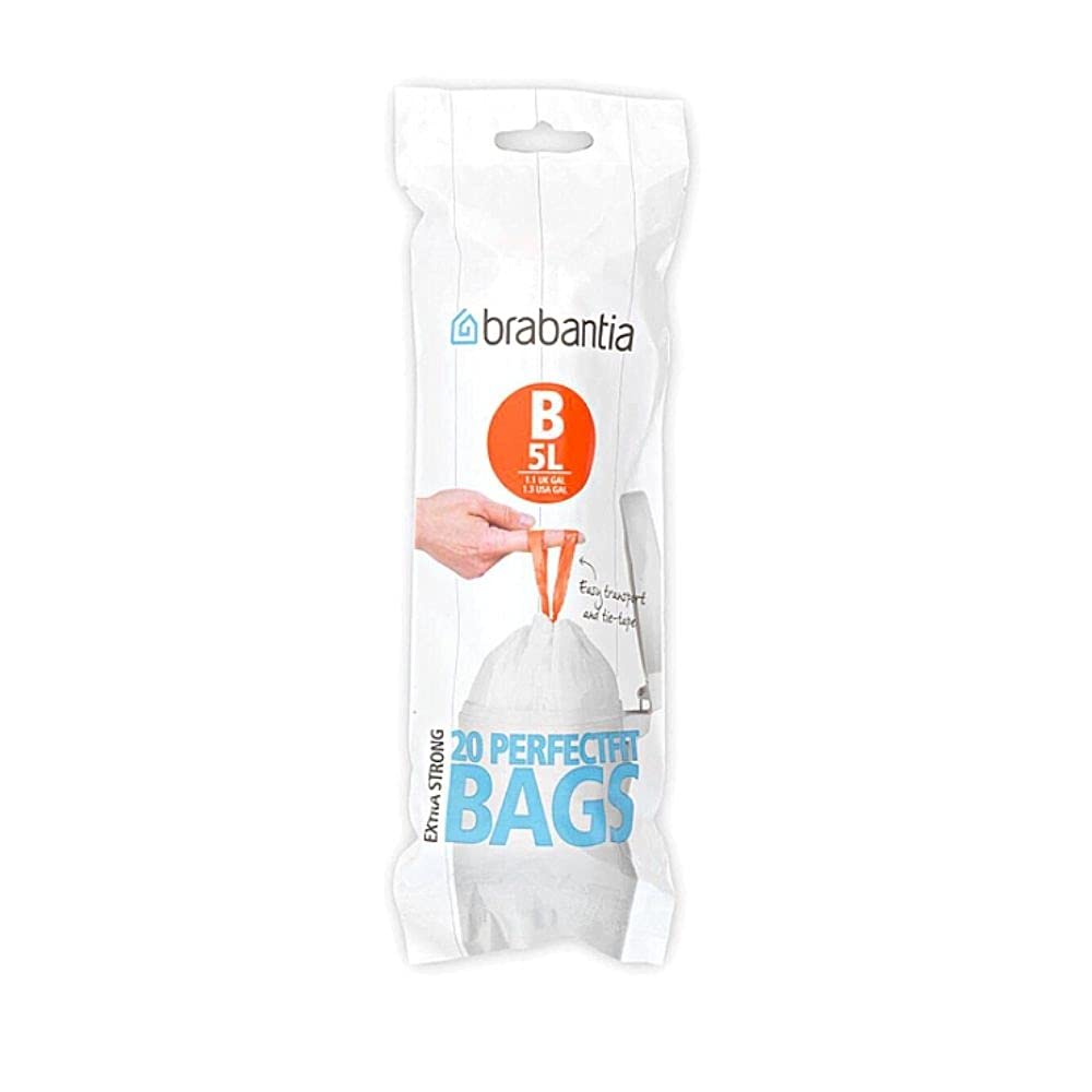 Brabantia Heavy Duty Perfect Fit Bin Liners (5 Packs of 20) 10-12 Litre