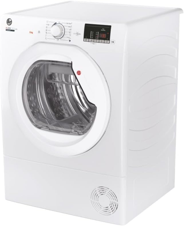Hoover HLEC8DE H-Dry 300 8kg Freestanding Condenser Tumble Dryer, Aquavision, White