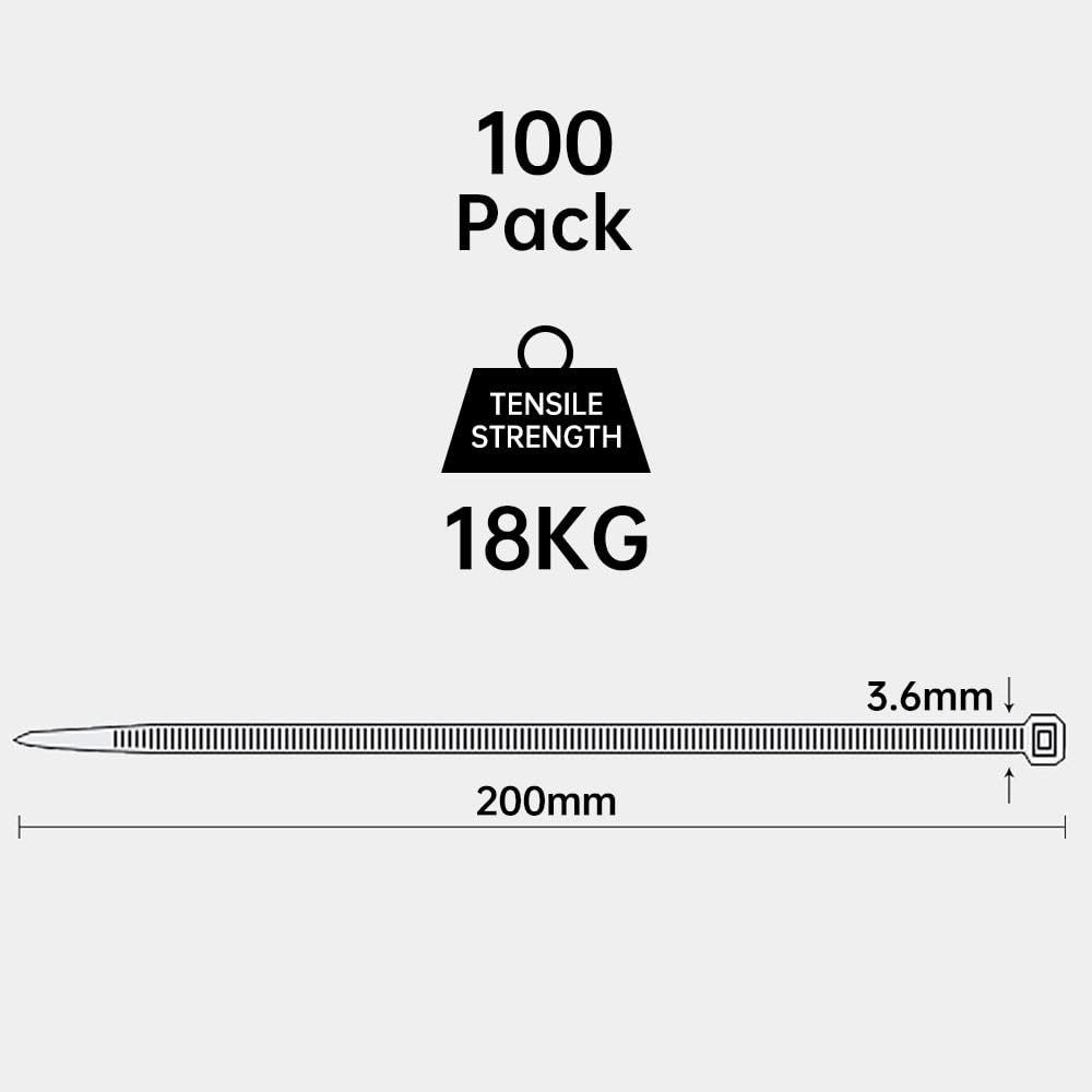 100 Pack Yellow Plastic Cable Ties 300mm×3.6mm Heavy Duty Strong Nylon Premium Self Locking 12 inch/30 cm Long Zip Tie Wraps