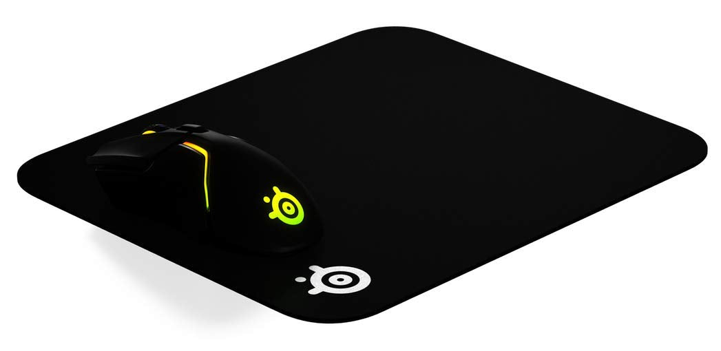 SteelSeries QcK Edge Cloth Gaming Mouse Pad - Never-fray Stitched Edges - Optimized For Gaming Sensors - Size L (450 x 400 x 2mm) - Black