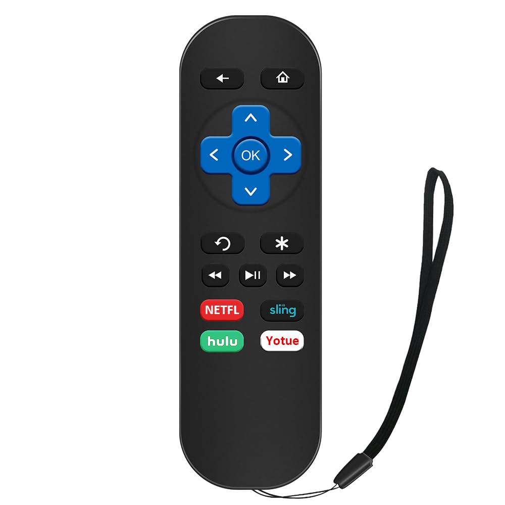 Gvirtue 【Pack of 2】Replacement Remote Control Compatible with Roku Box Model: Roku 1, Roku 2(HD, XD, XS), Roku 3, Roku LT, HD, XD, XDS, Roku N1, Roku Express, Roku Express+