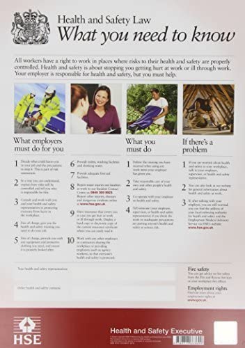 HSE Health And Safety Law Poster A3 FWC30/A3