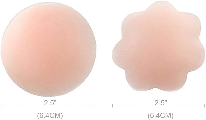 2 Pairs Silicone Nipple Covers Pasties Invisible Reusable Adhesive for Party Dress