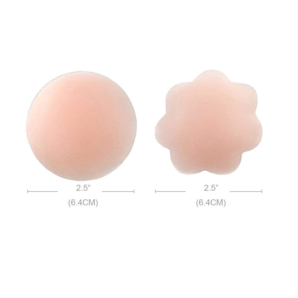 2 Pairs Silicone Nipple Covers Pasties Invisible Reusable Adhesive for Party Dress