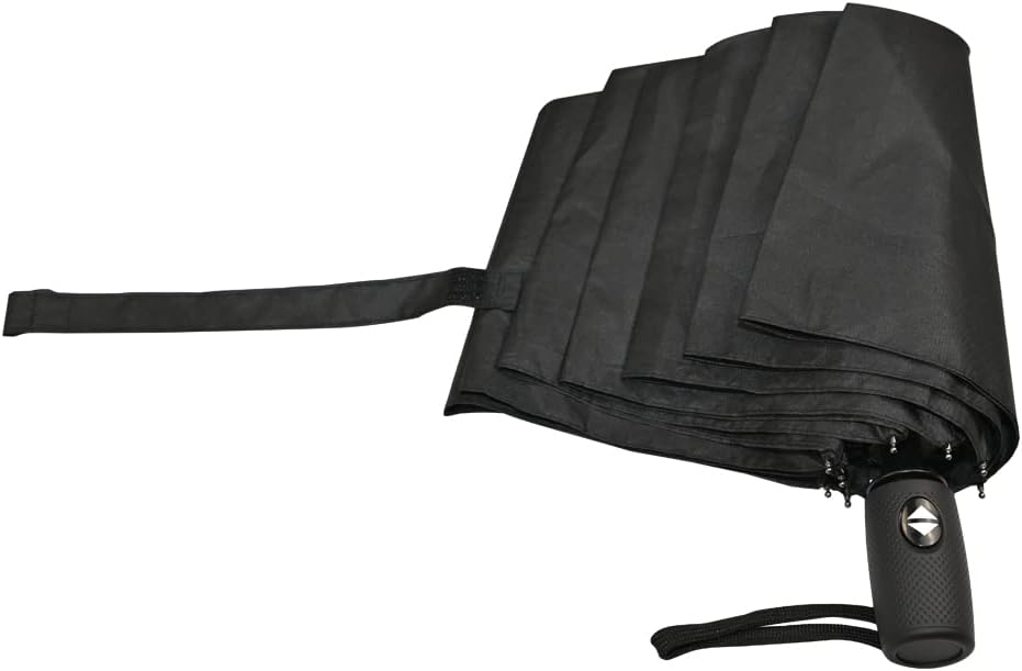 Ram® Folding Travel Umbrella, Automatic Open & Close Ergonomic Handle, Golf Umbrella 10 Ribs Brolly Portable Slim Strong Lightweight Umbrella,