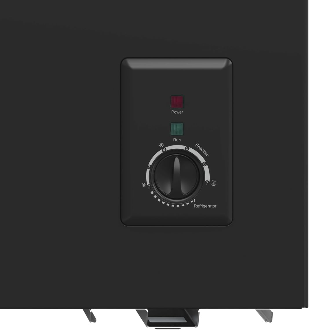 Baridi 299L Freestanding Chest Freezer with Adjustable Thermostat, Black - DH261