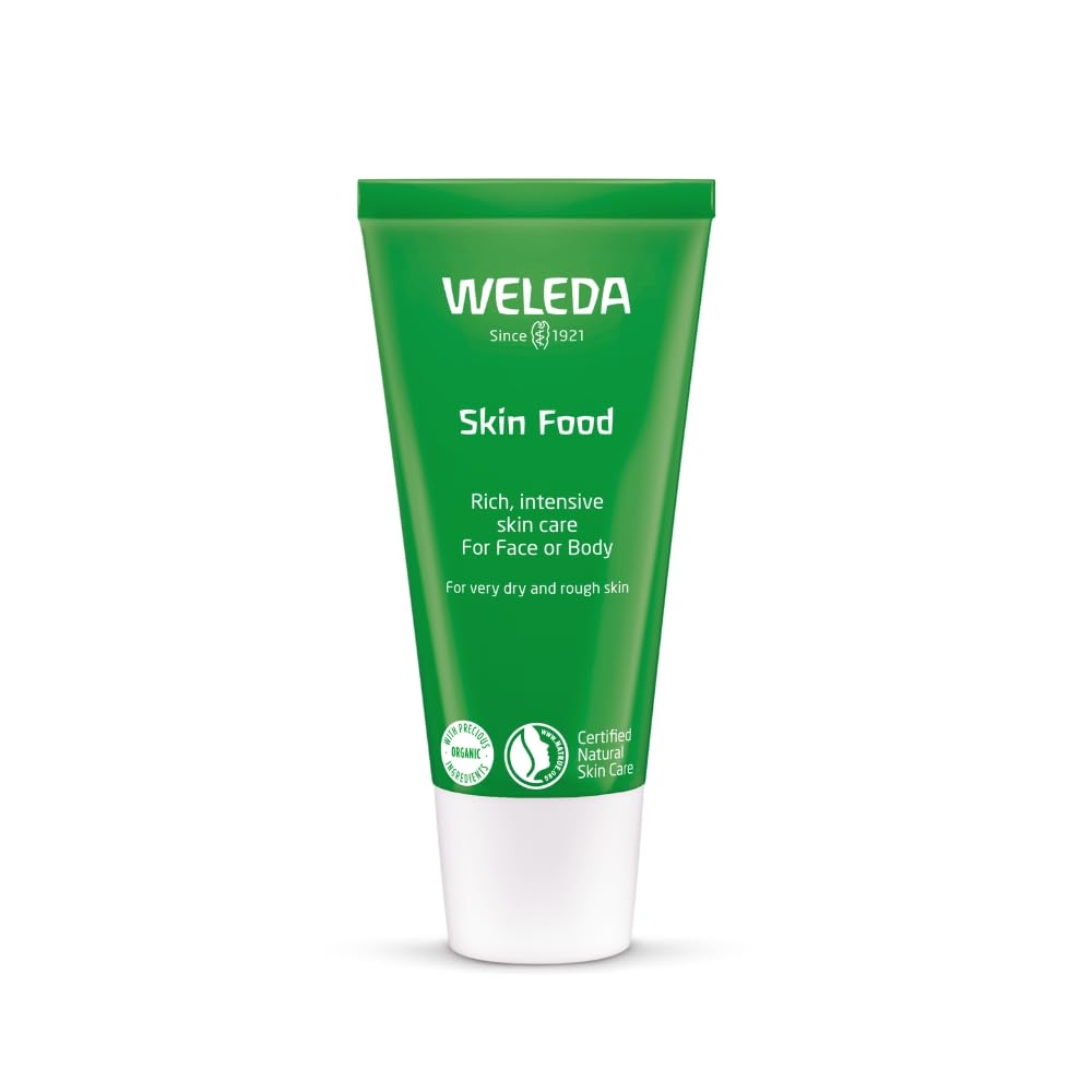 Weleda Skin Food, Dry Skin Moisturiser, Moisturising Cream & Primer, Face & Body, For Men & Women, Multiple Uses, 100% Certified Natural, Organic, 75ml