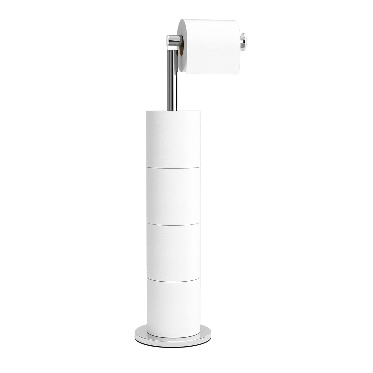 Stainless Steel Free-standing Toilet Roll Holder, Heavey Base,Black