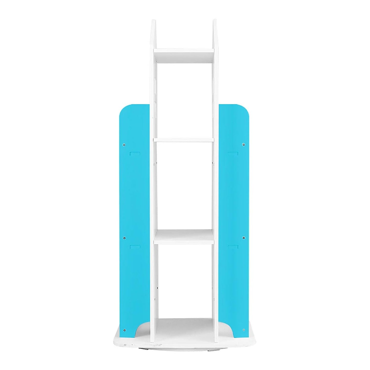 Neo House Shaped 360° Rotating Kids' Children's Freestanding Bookshelf Bookcase 10 Shelf Shelve Space‑Saving Design (White)
