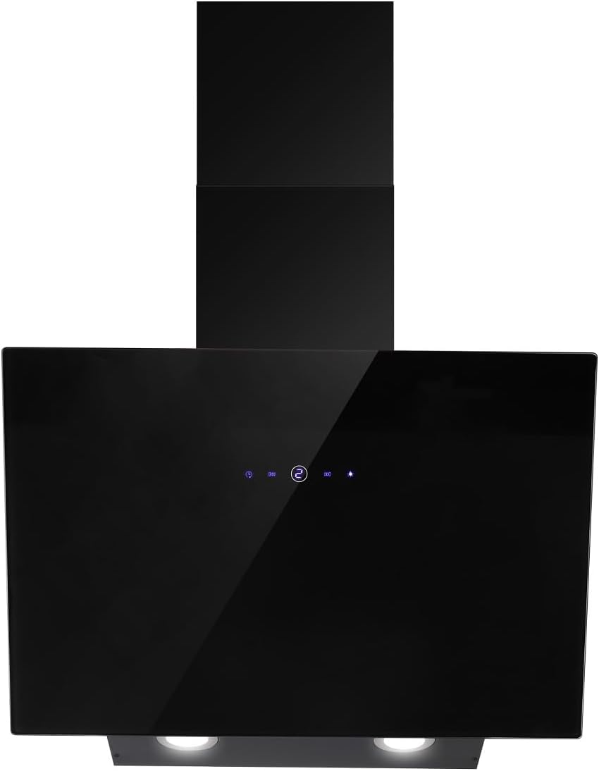 SNDOAS 90cm Cooker Hood, A+++, 450m³/h, 3 Speed & Booster, Black