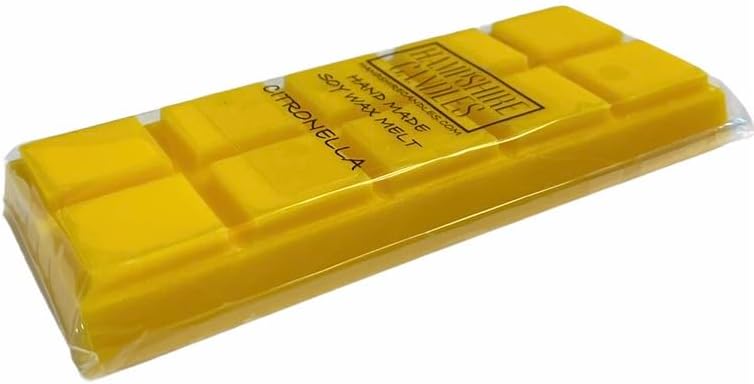 Citronella Wax Melts | Highly Scented | Soy Wax, Cruelty & Vegan Free | Handmade Snap Bar (2 Bars)
