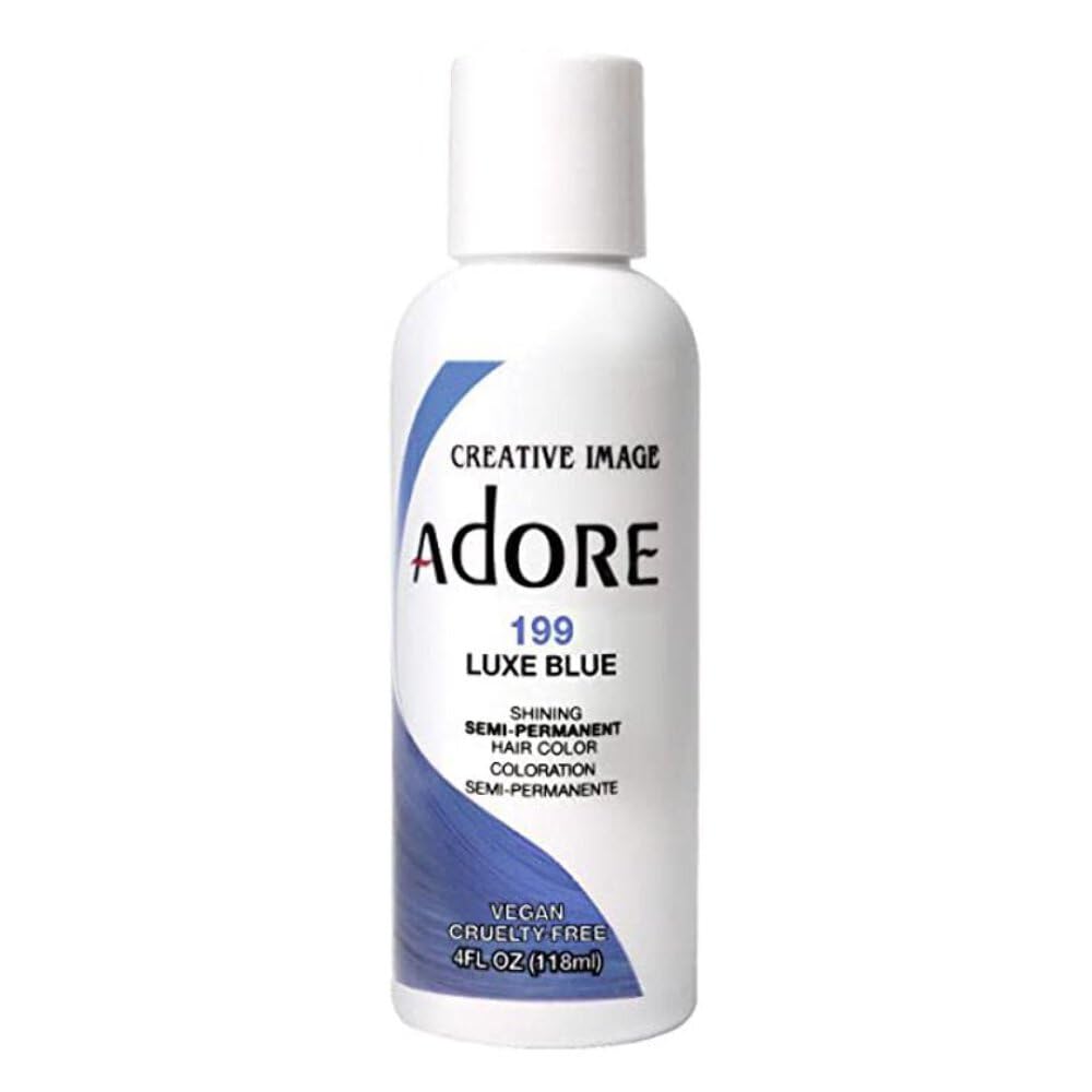 Adore Shining Semi Permanent Hair Colour 121 Jet Black – Vibrant Black Hair Dye, Vegan & Cruelty-Free, Ammonia, Peroxide & Alcohol Free