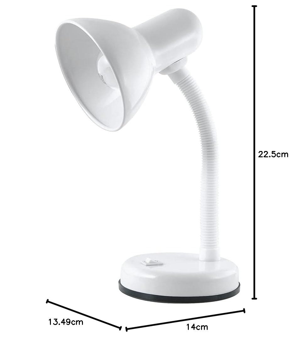 HOMELIFE 35w 'Classic' Flexi Desk Lamp with Versatile Flexible Neck - Integral On/Off Switch - Approx. 34cm Height - L958BK - Onyx Black
