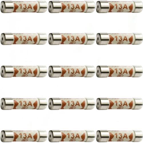 15 x 13A Fuses UK, BS1362 Household Ceramic 13 Amp Fuses Pack of 15pcs for UK
