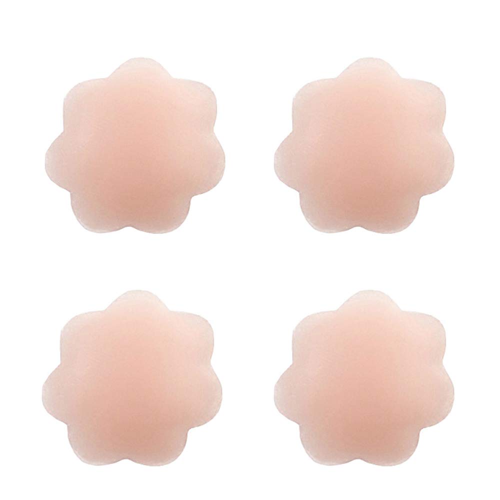 2 Pairs Silicone Nipple Covers Pasties Invisible Reusable Adhesive for Party Dress
