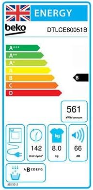 Beko 8kg Condenser Tumble Dryer - DTLCE80051B