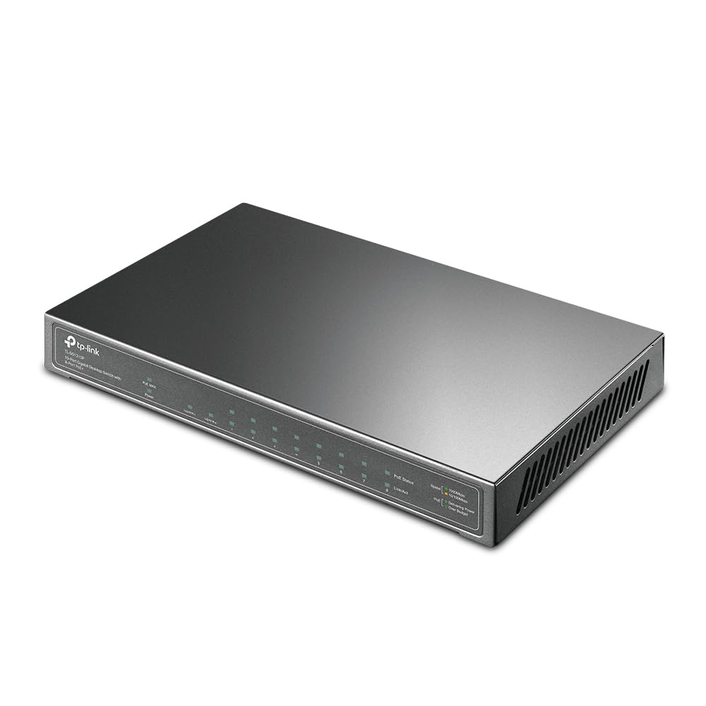 TP-Link TL-SG105S, 5 Port Gigabit Ethernet Network Switch, Ethernet Splitter, Hub, Desktop and Wall-Mounting, Sturdy Metal, Fanless, Plug and Play, Energy-Saving