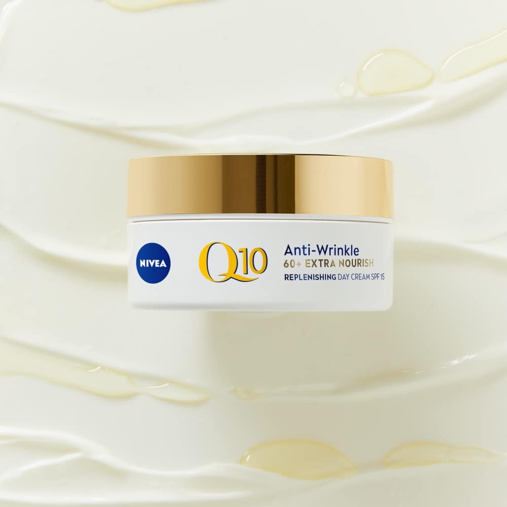 NIVEA Q10 Anti-Wrinkle Extra Nourish Replenishing Day Cream SPF 15, 50 ml