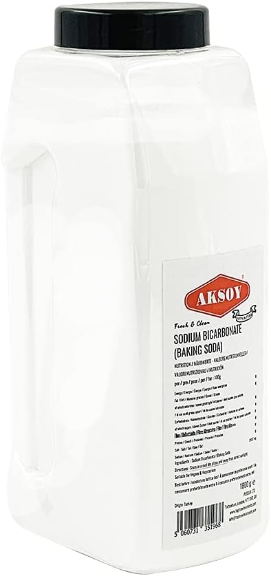 Aksoy Baking Soda 1.8KG Jar || Pure Sodium Bicarbonate Powder, Highest Purity, Food Grade – Versatile Baking Soda for Cooking, Baking, Cleaning, Deodorizing & More!