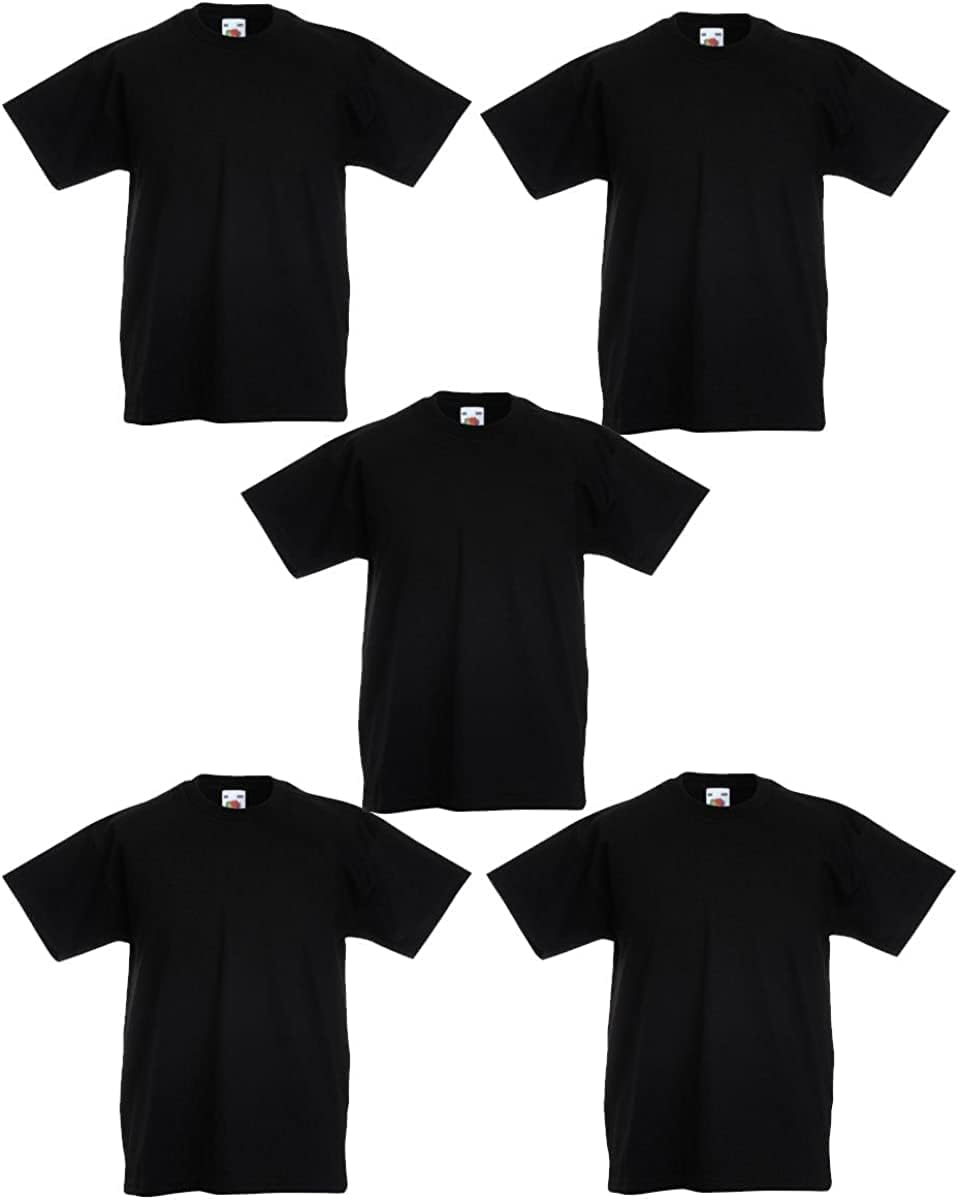 Fruit of the Loom Unisex Kids Kid's Original T T-Shirt (Pack of 5)