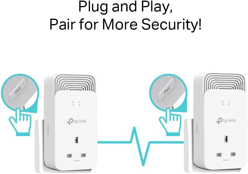 TP-Link TL-WPA4220 2-Port Add-On Powerline Adapter, Range Extender, Broadband/WiFi Extender, WiFi Booster/Hotspot, No Configuration Required, UK Plug
