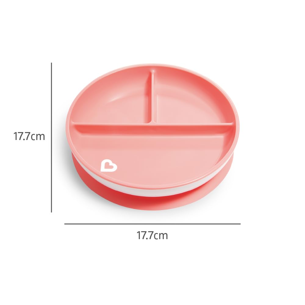 Munchkin Stay Put Baby Suction Bowl Set| Baby Bowls for Weaning| Baby Feeding Suction Dish Pack| for Babies & Toddlers 6 Months+|BPA Free Weaning Set for Babies| Microwave/Dishwasher Safe | 3 Pack