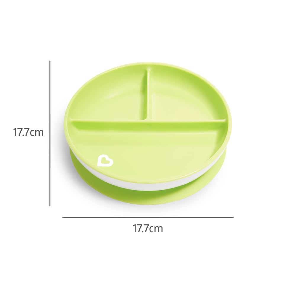 Munchkin Stay Put Baby Suction Bowl Set| Baby Bowls for Weaning| Baby Feeding Suction Dish Pack| for Babies & Toddlers 6 Months+|BPA Free Weaning Set for Babies| Microwave/Dishwasher Safe | 3 Pack
