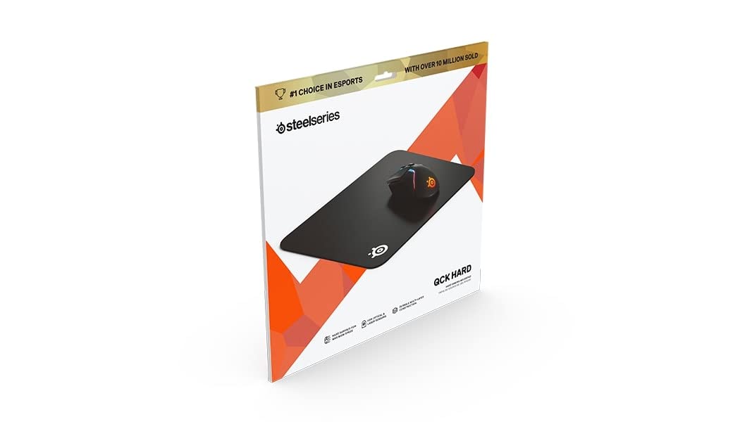 SteelSeries QcK Edge Cloth Gaming Mouse Pad - Never-fray Stitched Edges - Optimized For Gaming Sensors - Size L (450 x 400 x 2mm) - Black