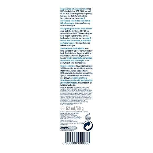CeraVe AM Facial Moisturising Lotion SPF50 With 3 Essential Ceramides, Vitamin E, Niacinamide, MVE Technology, UVA UVB Protection, For Normal to Dry Skin, Lightweight, Non-Greasy, Allergy Tested, 52ml