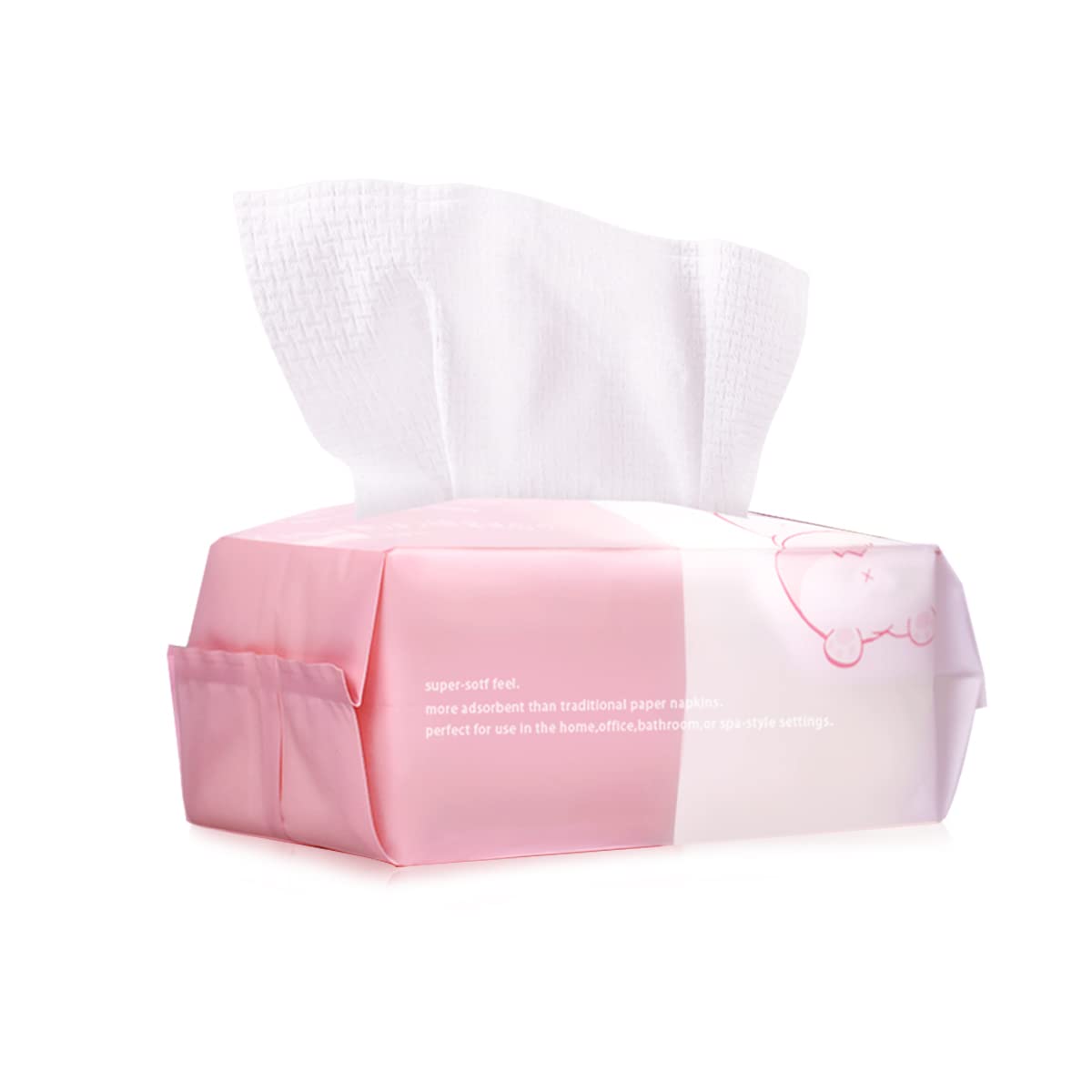 Face Towel 120 Count Disposable Face Wipes Cloths for Washing Soft Cotton Dry Baby Wipes, Skincare, Makeup Remover (PEARL PATTERN)