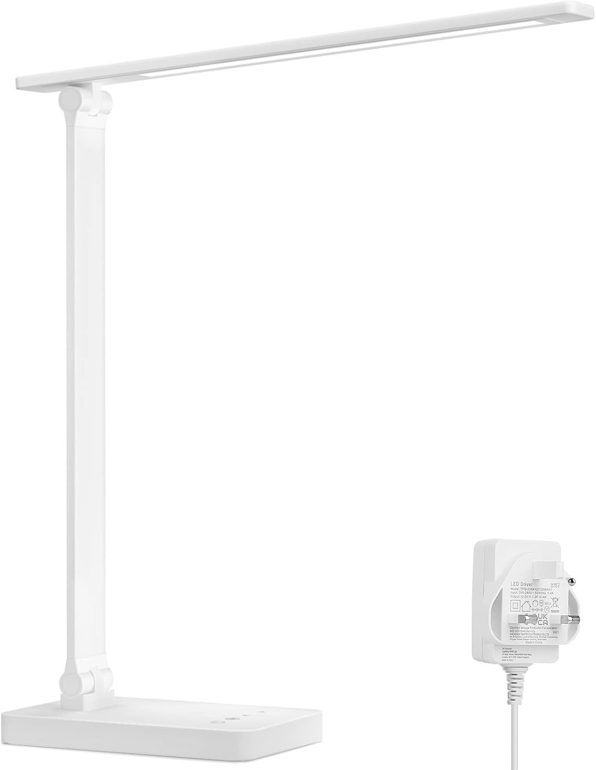 Lepro Desk Lamp, 800lm LED Desk Lamp with Power Adapter, Dimmable, Eye-Care