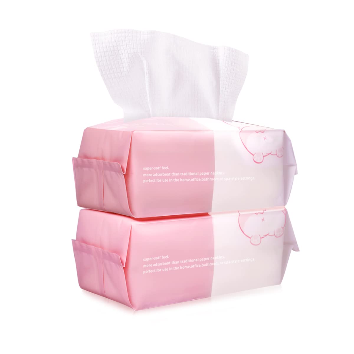 Face Towel 120 Count Disposable Face Wipes Cloths for Washing Soft Cotton Dry Baby Wipes, Skincare, Makeup Remover (PEARL PATTERN)