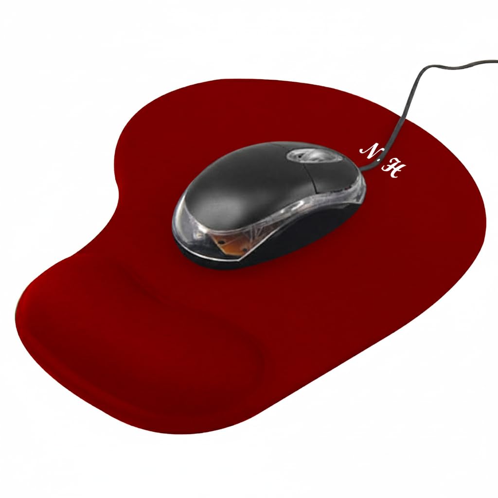 Mouse Mat ANTI-SLIP COMFORT MOUSE PAD MAT WITH GEL FOAM REST WRIST SUPPORT FOR PC LAPTOP (Blue, Regular)