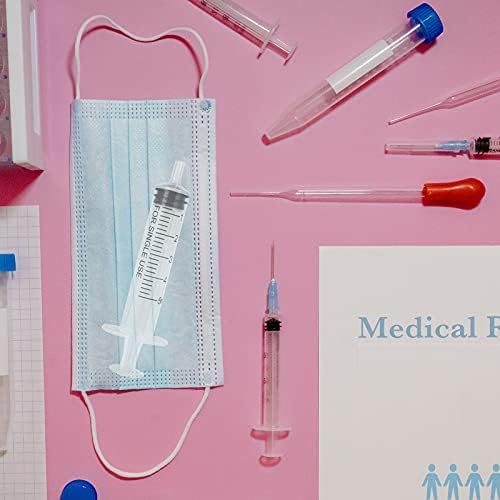 5PCS 5ML Plastic Syringes Measuring Syringe No Needle Syringe 5ML Syringes Sterile Colostrum for Scientific Lab Baby Medicine Dispensing Liquid Measuring Watering Pet Feeding Glue Applicator