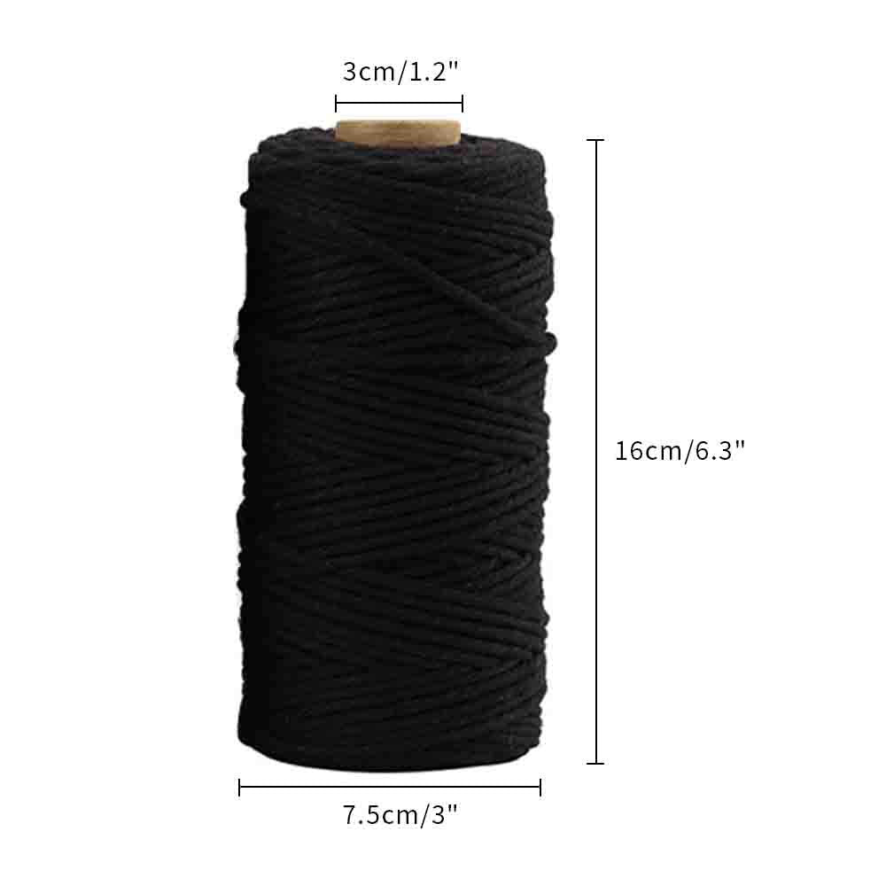 jijAcraft 4MM White Macrame Cord: 100M Cotton String Twine for Crafts