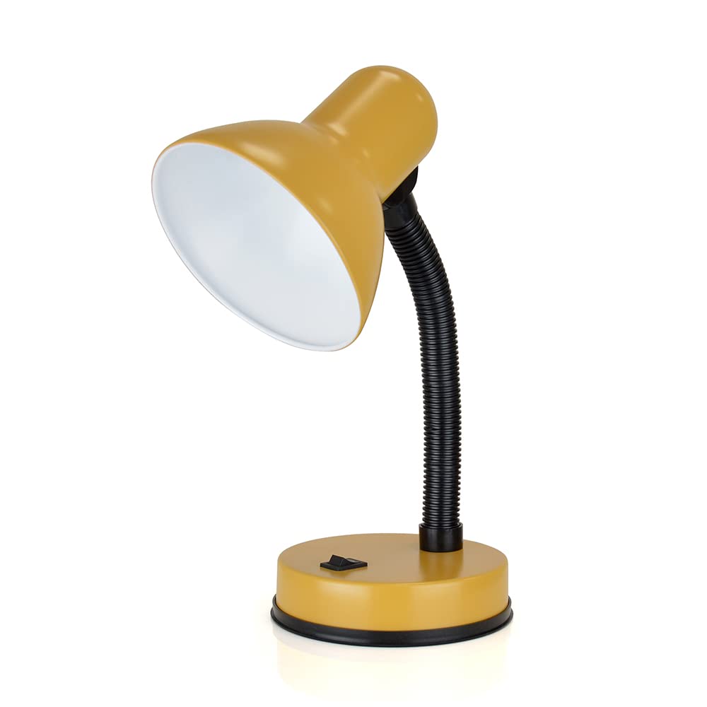 HOMELIFE 35w 'Classic' Flexi Desk Lamp with Versatile Flexible Neck - Integral On/Off Switch - Approx. 34cm Height - L958BK - Onyx Black