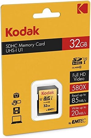 Kodak Premiun SDHC 32GB Class10 U1, packaging may vary