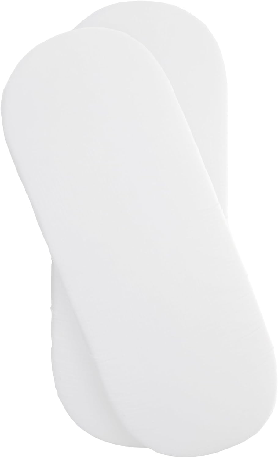 Clair de Lune 2 Pack Jersey Cotton Moses Basket Sheets 74 x 30 cm (White)