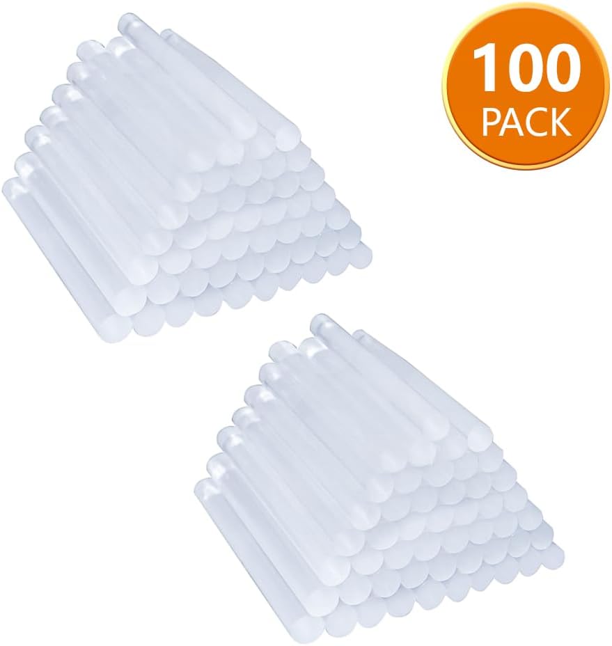 ANSIO Hot Glue Sticks for Hot Glue Gun, SGS Approved, 100 pcs - 7mm x 100mm