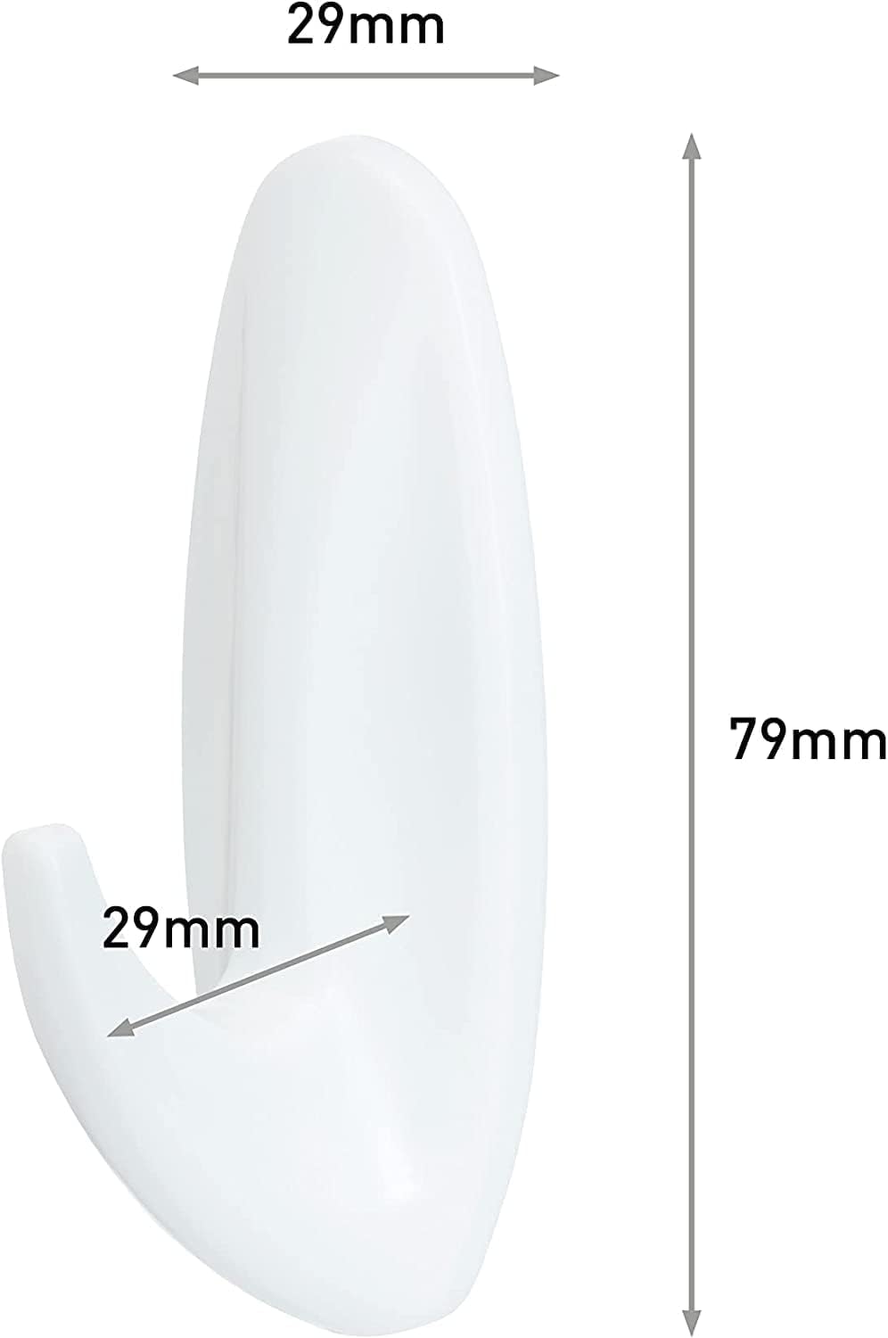 Command Broom Grippers, White, 2 Hooks and 6 Adhesive Strips