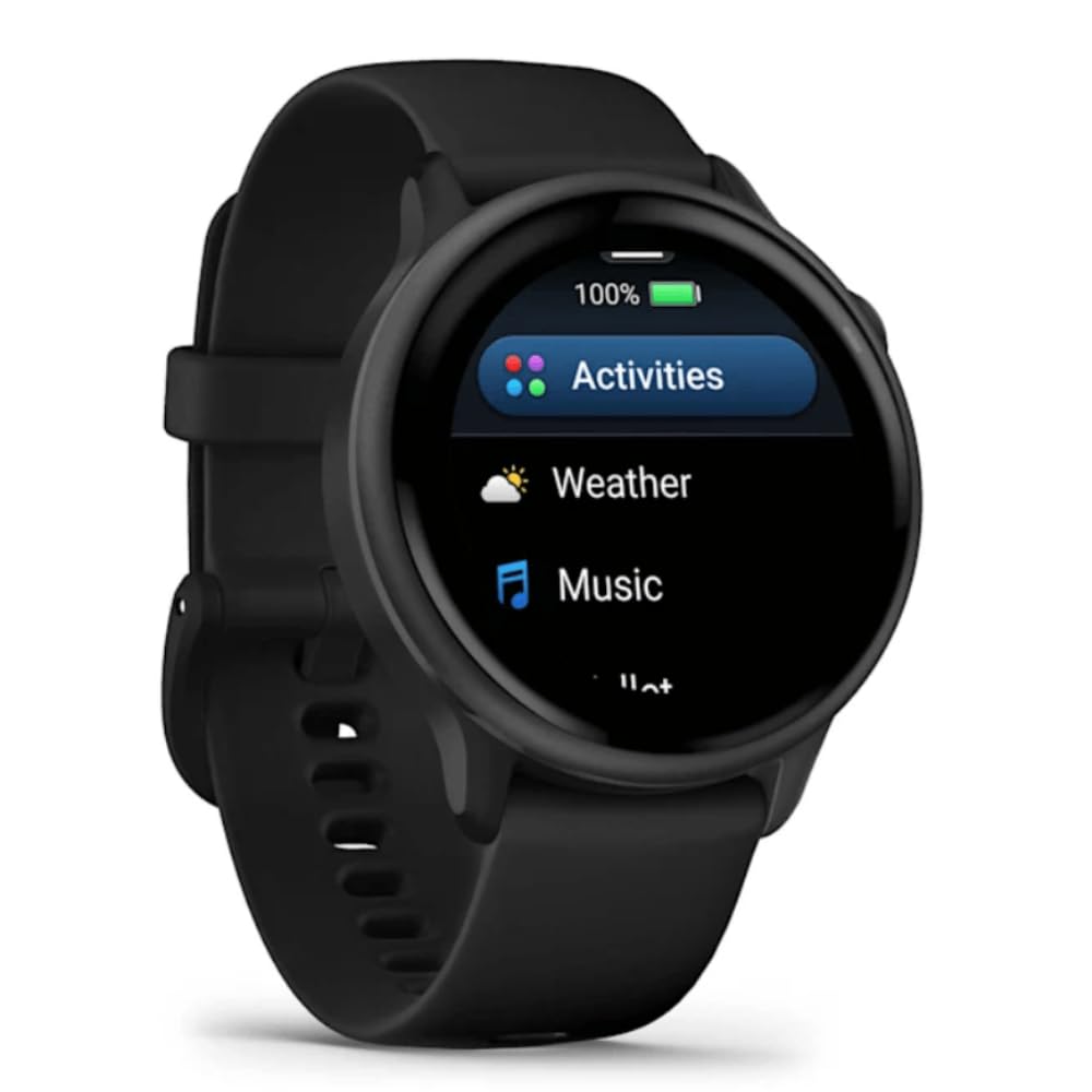 Garmin vívoactive 6, 42mm GPS smartwatch, AMOLED touchscreen, all-day health monitoring, personalised fitness features, advanced sleep coaching, Music, up to 11 days battery life, Bone/Lunar Gold