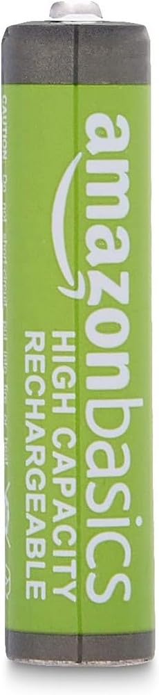 Amazon Basics 8-Pack Rechargeable AAA NiMH High-Capacity Batteries, 850 mAh, 1.2V, Recharge up to 500x Times, Pre-Charged
