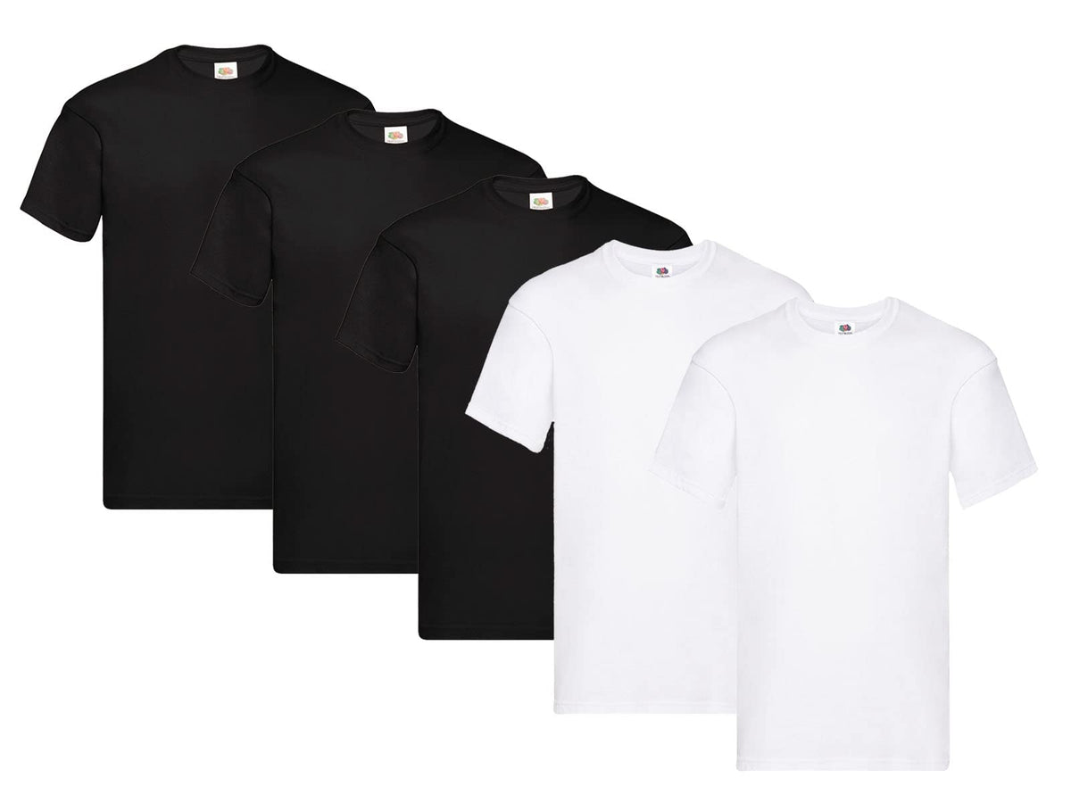 Fruit of the Loom Men's T-Shirt Iconic Tee, Lightweight Ringspun Tee, 5 Pack