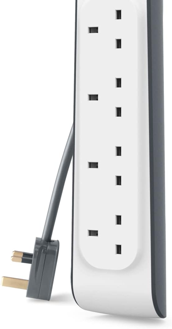 Belkin 4 Way/4 Plug 2 m Surge Protection Extension Lead Strip, White
